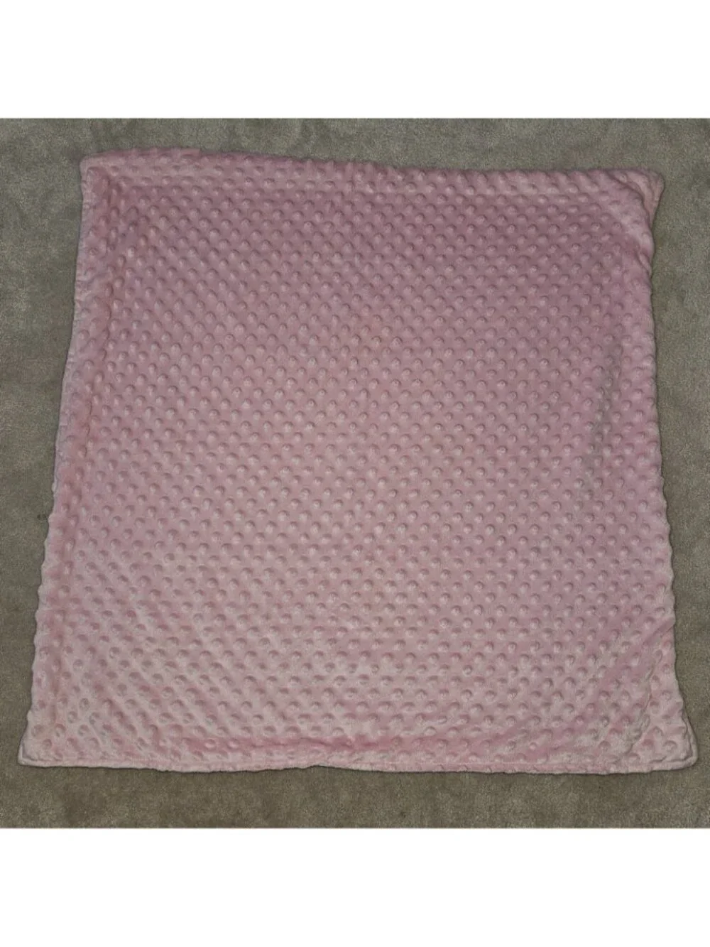 Handmade Baby Blanket Hedgehogs Flowers Minky Dot Pink Brown Blue 30x30